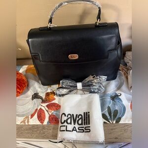 Cavalli Class Black Satchel #218